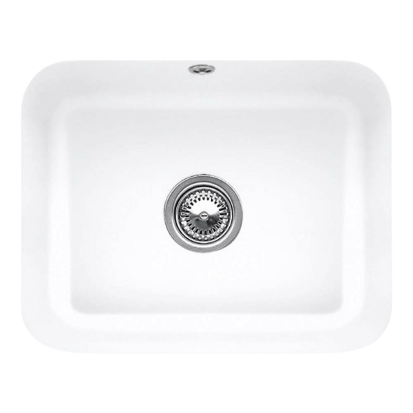 Villeroy & Boch Cisterna 60C 550mm Rectangular Under Counter Sink with Overflow Stone White