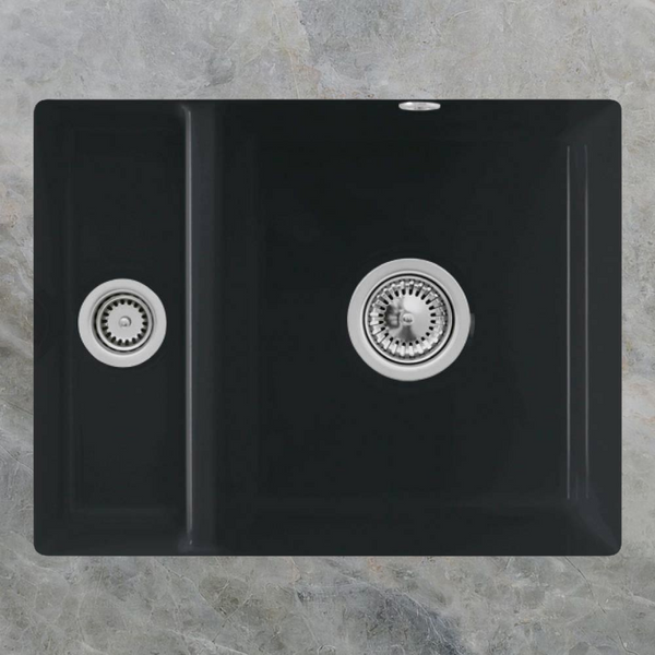 Villeroy & Boch Subway XU 545mm Rectangular 1 and 1/3 Under Counter Sink with Overflow Pure Black