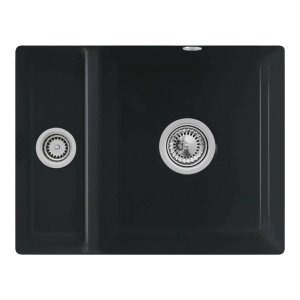 Villeroy & Boch Subway XU 545mm Rectangular 1 and 1/3 Under Counter Sink with Overflow Pure Black