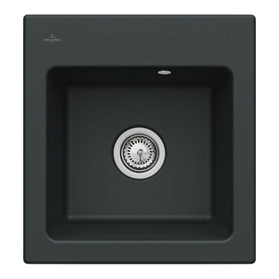 Villeroy & Boch Subway XS 475mm Square Sink with Overflow Pure Black