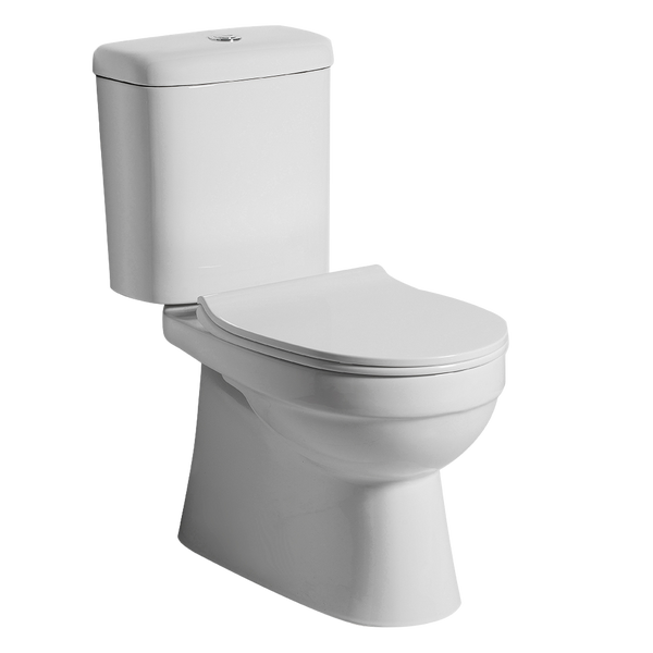 Argent Pace HygienicFlush Close Coupled Toilet Suite S Trap Rear Entry White
