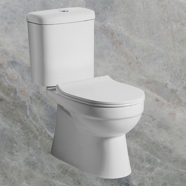 Argent Pace HygienicFlush Close Coupled Toilet Suite P Trap Rear Entry White