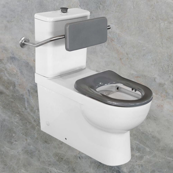 Argent Alto Plus BTW Rear Entry Toilet Suite with Backrest White