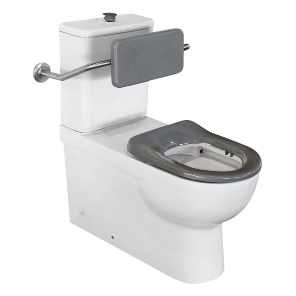 Argent Alto Plus BTW Rear Entry Toilet Suite with Backrest White