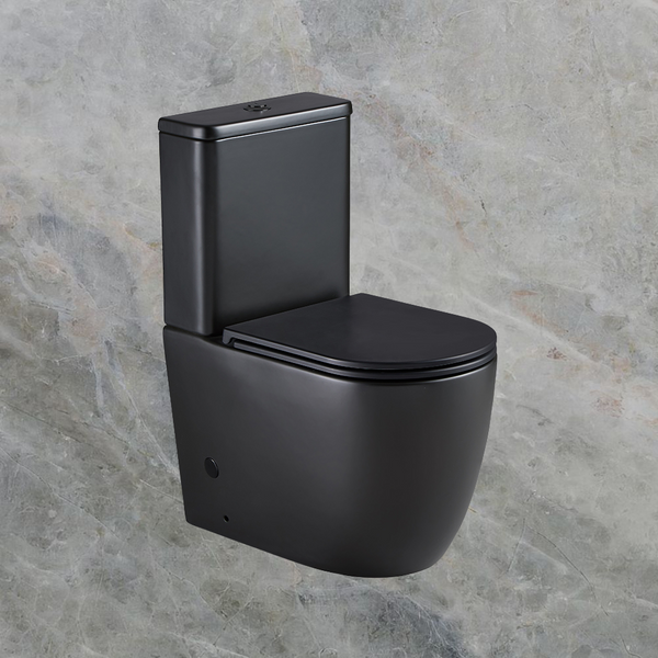 Argent Grace HygienicFlush BTW Toilet Suite in Matte Black