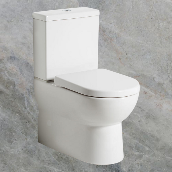 Argent Pace HygienicFlush BTW Toilet Suite Rear Entry White