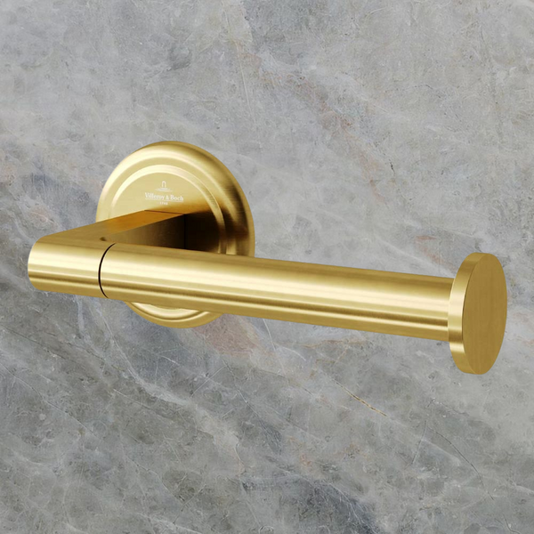 Villeroy & Boch Avia 2.0 Toilet Roll Holder Right Hand Facing Brushed Gold