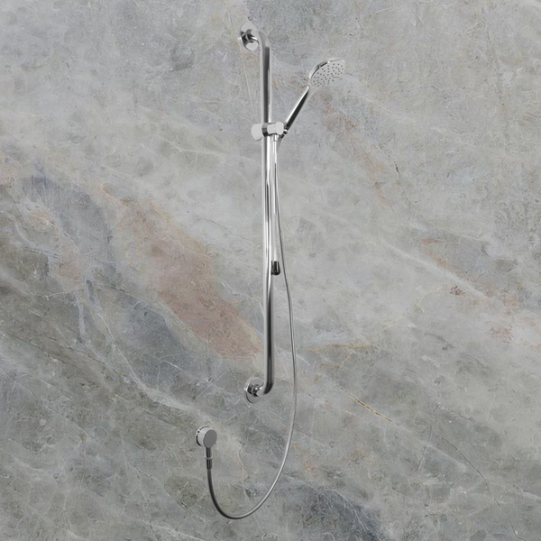 Argent Metro Advantage 32mm Shower Rail Set Push Pull Slide Chrome