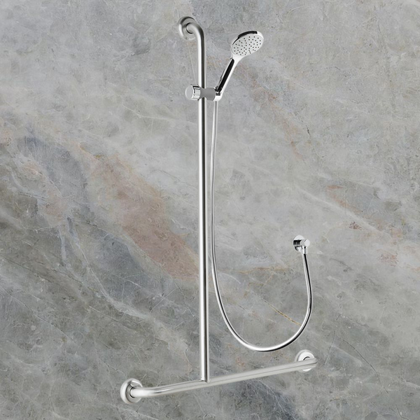 Argent Metro Advantage Inverted T Shower Rail Set Left Hand Chrome