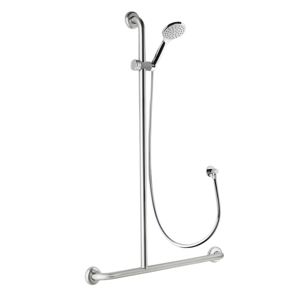 Argent Metro Advantage Inverted T Shower Rail Set Left Hand Chrome