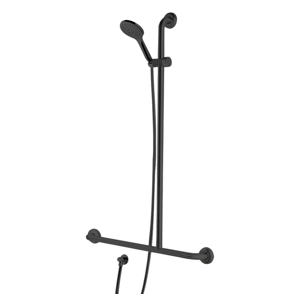 Argent Studio Advantage 32mm Inverted T Shower Rail Set Right Hand Matte Black