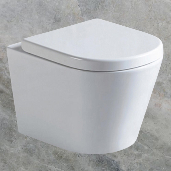 Argent Vista HygienicFlush Wall Hung Toilet Pan and Seat White