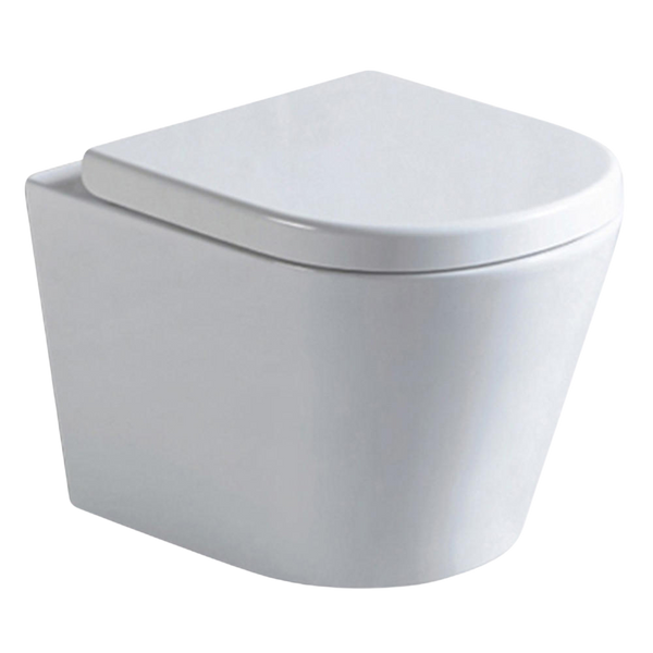 Argent Vista HygienicFlush Wall Hung Toilet Pan and Seat White