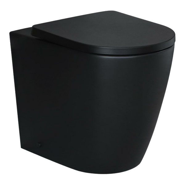 Argent Grace HygienicFlush Wall Face Toilet Pan and Seat Matte Black