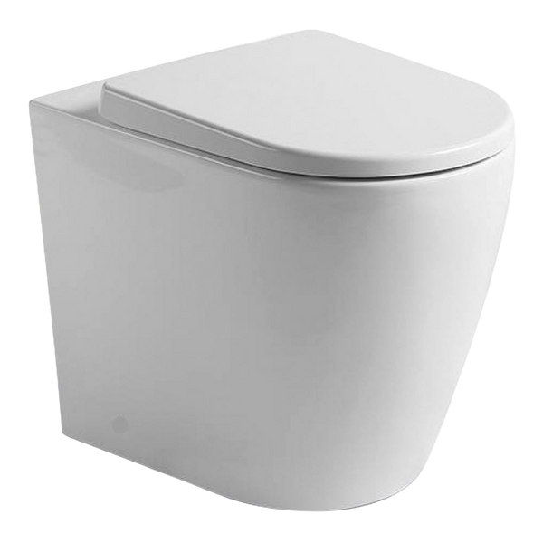 Argent Grace HygienicFlush Wall Faced Toilet Pan and Seat White