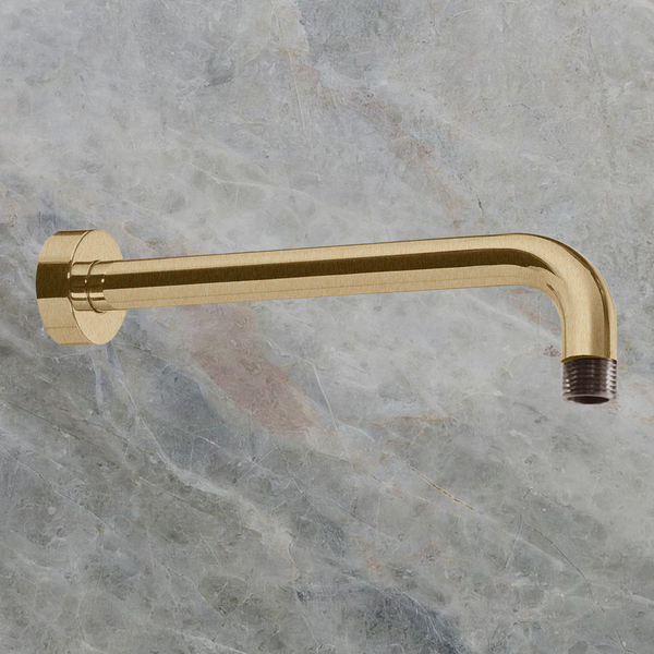 Argent Essential 300mm Wall Mounted Shower Arm Brushed Gold