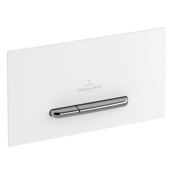 Villeroy & Boch ViConnect E300 Flush Plate with Chrome Button White