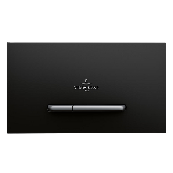 Villeroy & Boch ViConnect E300 Flush Plate with Satin Button Black