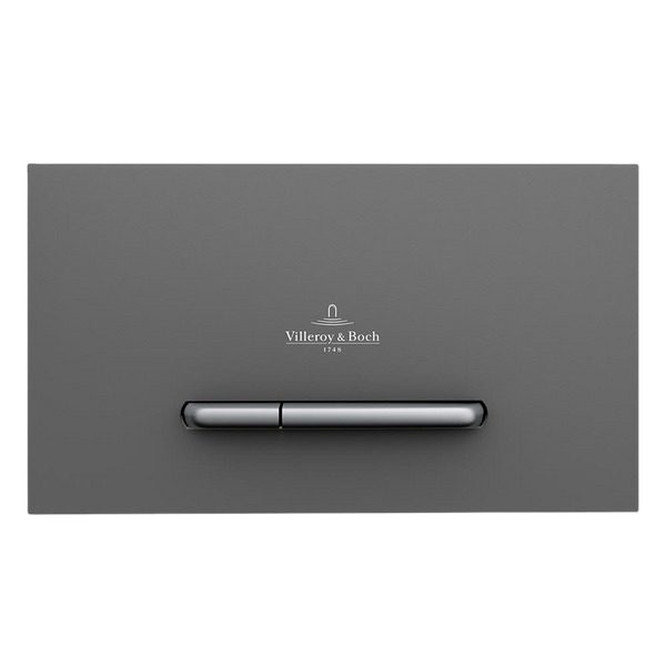 Villeroy & Boch ViConnect E300 Flush Plate with Satin Button Anthracite