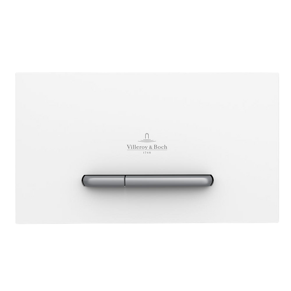 Villeroy & Boch ViConnect E300 Flush Plate with Satin Button White