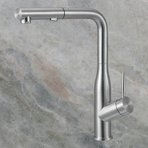 Villeroy & Boch Modern Steel 2.0 Kitchen Mixer Pull Out Spray Brushed Stainless Steel Lead Free