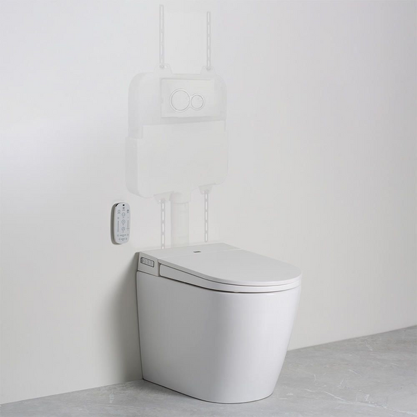 Argent Evo Wall Faced Smart Toilet Suite White