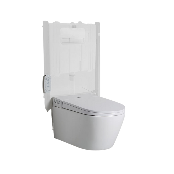 Argent Evo Wall Hung ViSmart Toilet Suite P Trap White