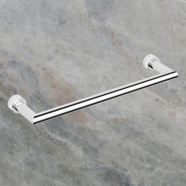 Argent Focal 300mm Glass Panel Towel Rail Chrome