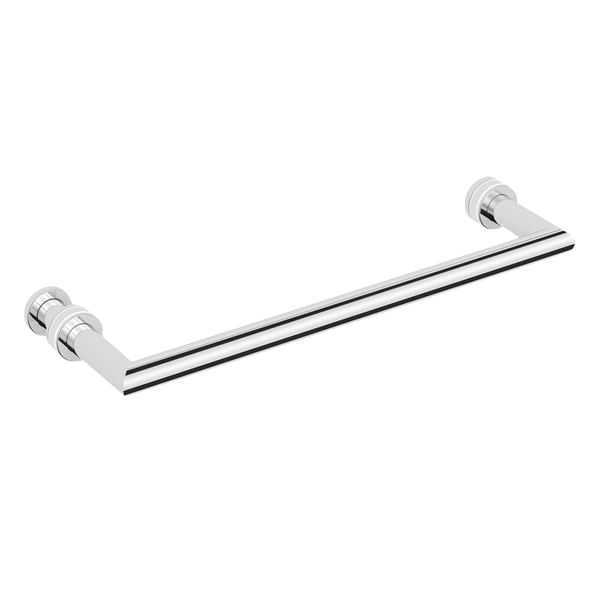 Argent Focal 300mm Glass Panel Towel Rail and Knob Chrome
