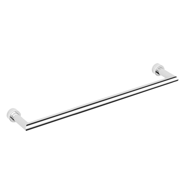 Argent Focal 600mm Glass Panel Towel Rail Chrome