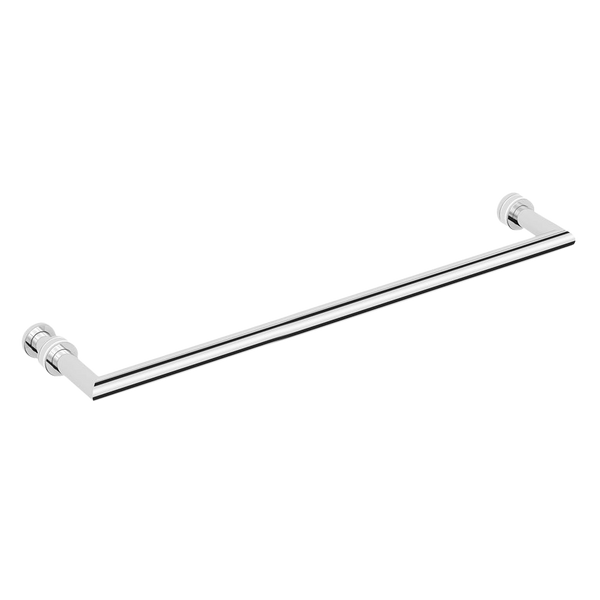 Argent Focal 600mm Glass Panel Towel Rail and Knob Chrome