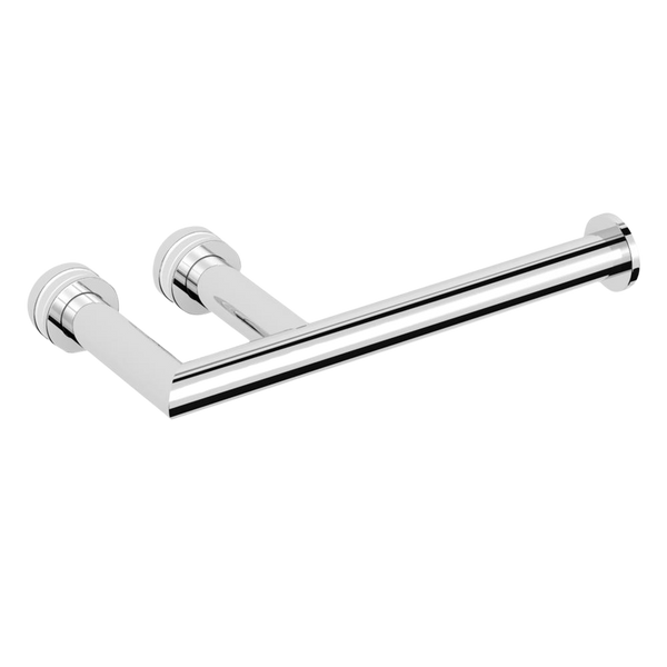 Argent Focal Glass Panel Toilet Roll Holder Chrome