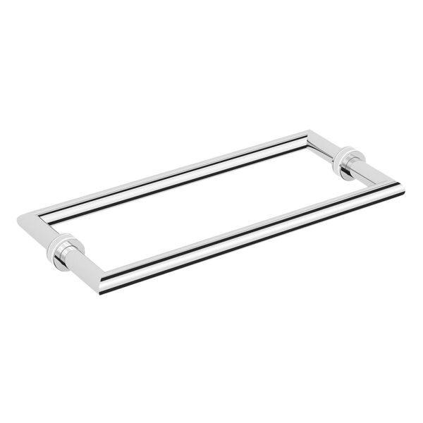 Argent Focal 300mm Double Sided Glass Panel Towel Rail Chrome