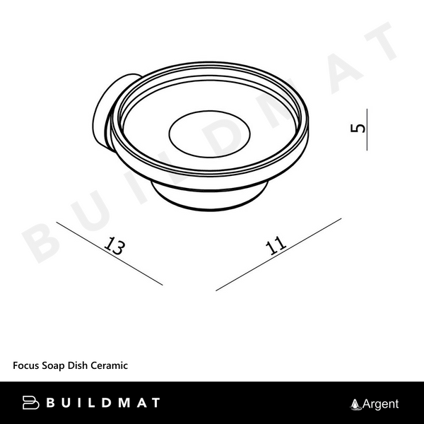 Argent Focus Soap Dish Ceramic Chrome