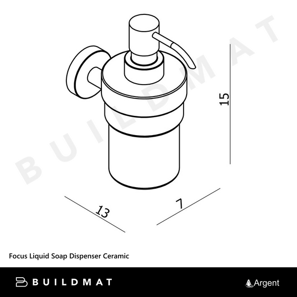 Argent Focus Liquid Soap Dispenser Ceramic Chrome