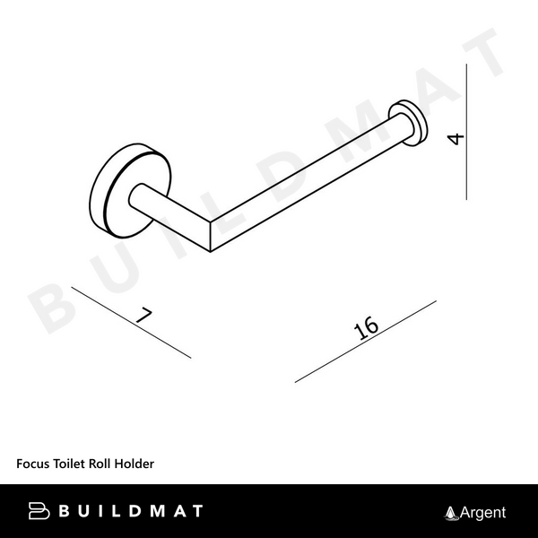 Argent Focus Toilet Roll Holder Chrome