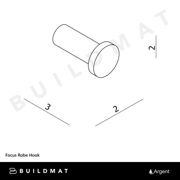 Argent Focus Robe Hook Chrome