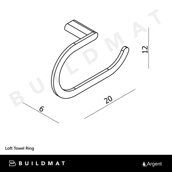 Argent Loft Towel Ring Chrome