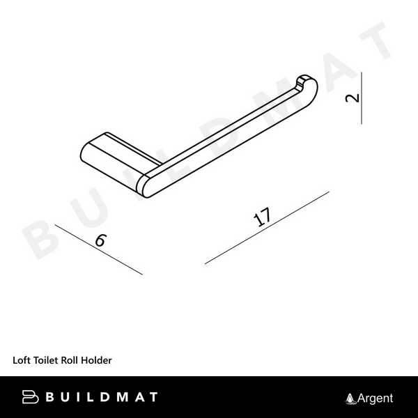 Argent Loft Toilet Roll Holder Chrome