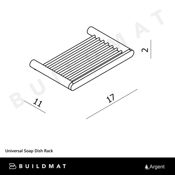 Argent Universal Soap Dish Rack Chrome