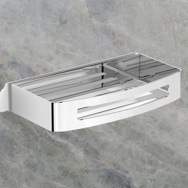 Argent Universal Metal Shower Basket Chrome