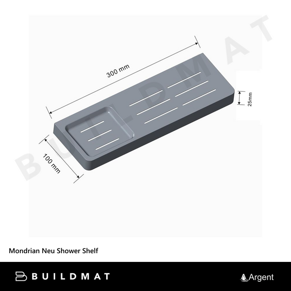 Argent Mondrian Neu Shower Shelf Gunmetal