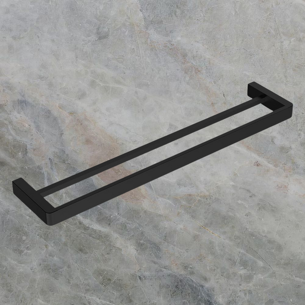 Argent Mondrian Neu 600mm Double Towel Rail Matte Black