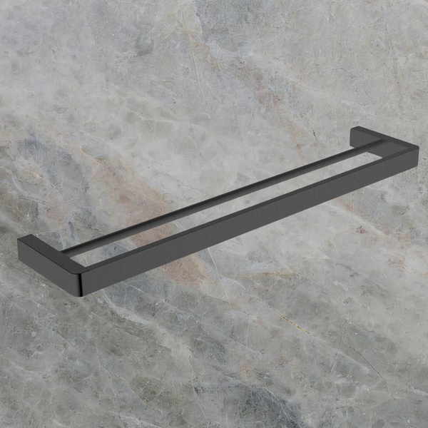 Argent Mondrian Neu 600mm Double Towel Rail Gunmetal