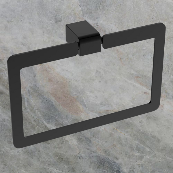 Argent Mondrian Neu Towel Ring Matte Black