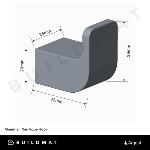 Argent Mondrian Neu Robe Hook Gunmetal