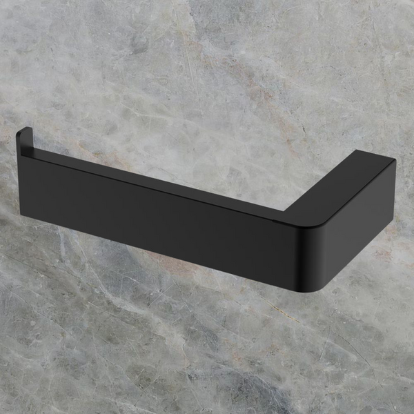 Argent Mondrian Neu Toilet Roll Holder Left Hand Faced Matte Black
