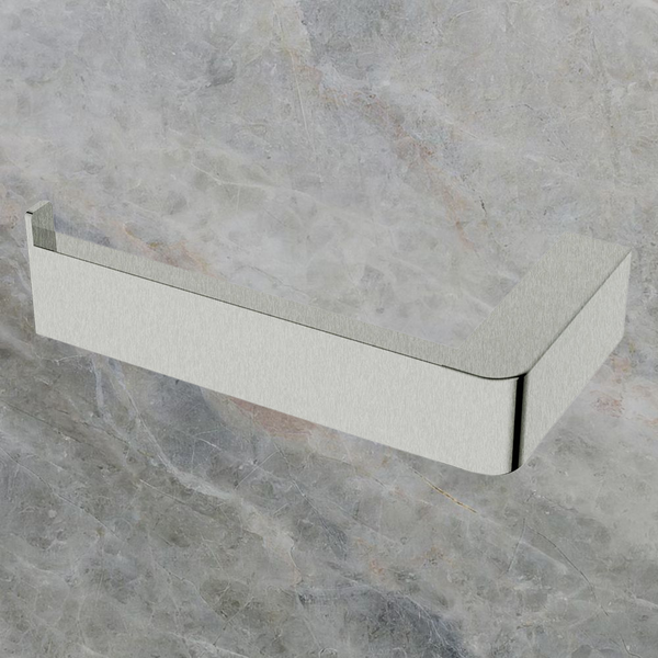 Argent Mondrian Neu Toilet Roll Holder Left Hand Brushed Nickel