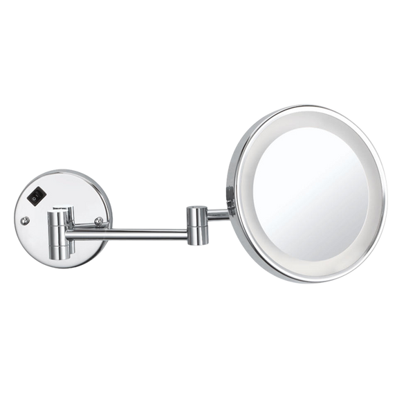 Argent LED Pivoting Wall Mounted 3x Magnifying Mirror Chrome