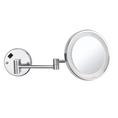 Argent LED Pivoting Wall Mounted 3x Magnifying Mirror Chrome